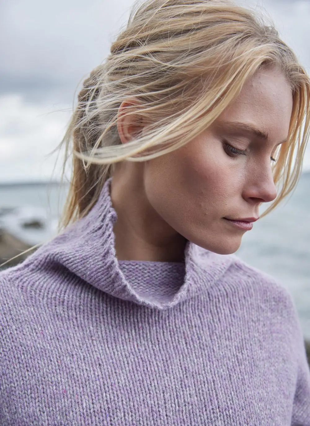 Wollen Trui | Funnel Neck | Lila