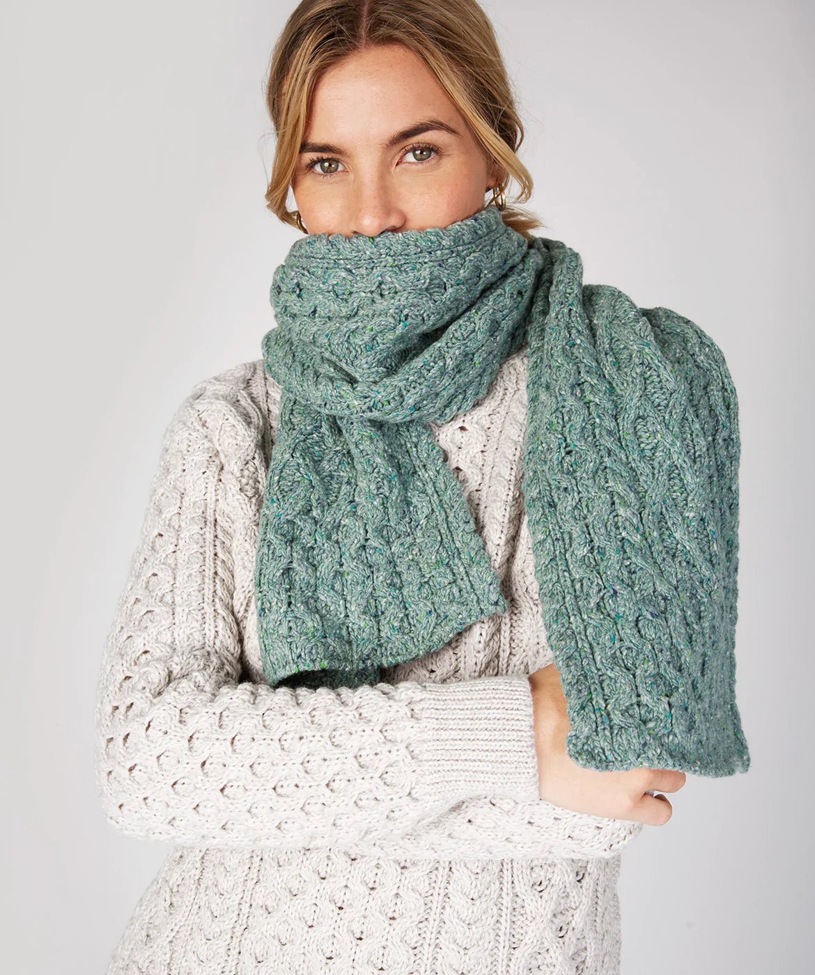 Luxe Aran Sjaal - Irelands Eye - Accessoires