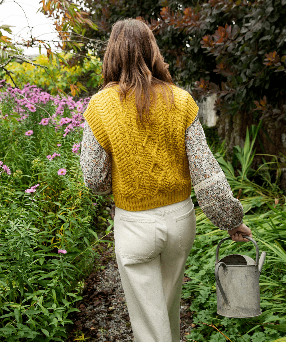 Sweetpea | Wollen Kabel Spencer - Irelands Eye Knitwear - Truien