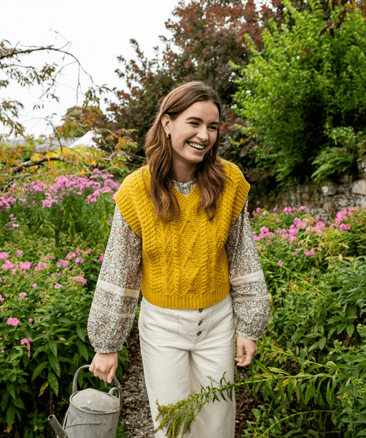 Sweetpea | Wollen Kabel Spencer - Irelands Eye Knitwear - Truien