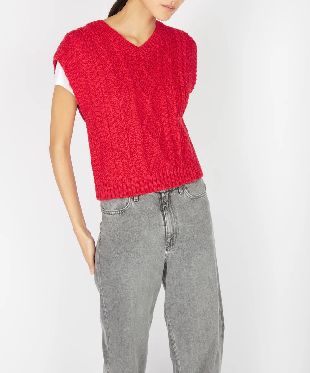 Wollen Kabel Spencer | Sweetpea - Irelands Eye Knitwear - Truien