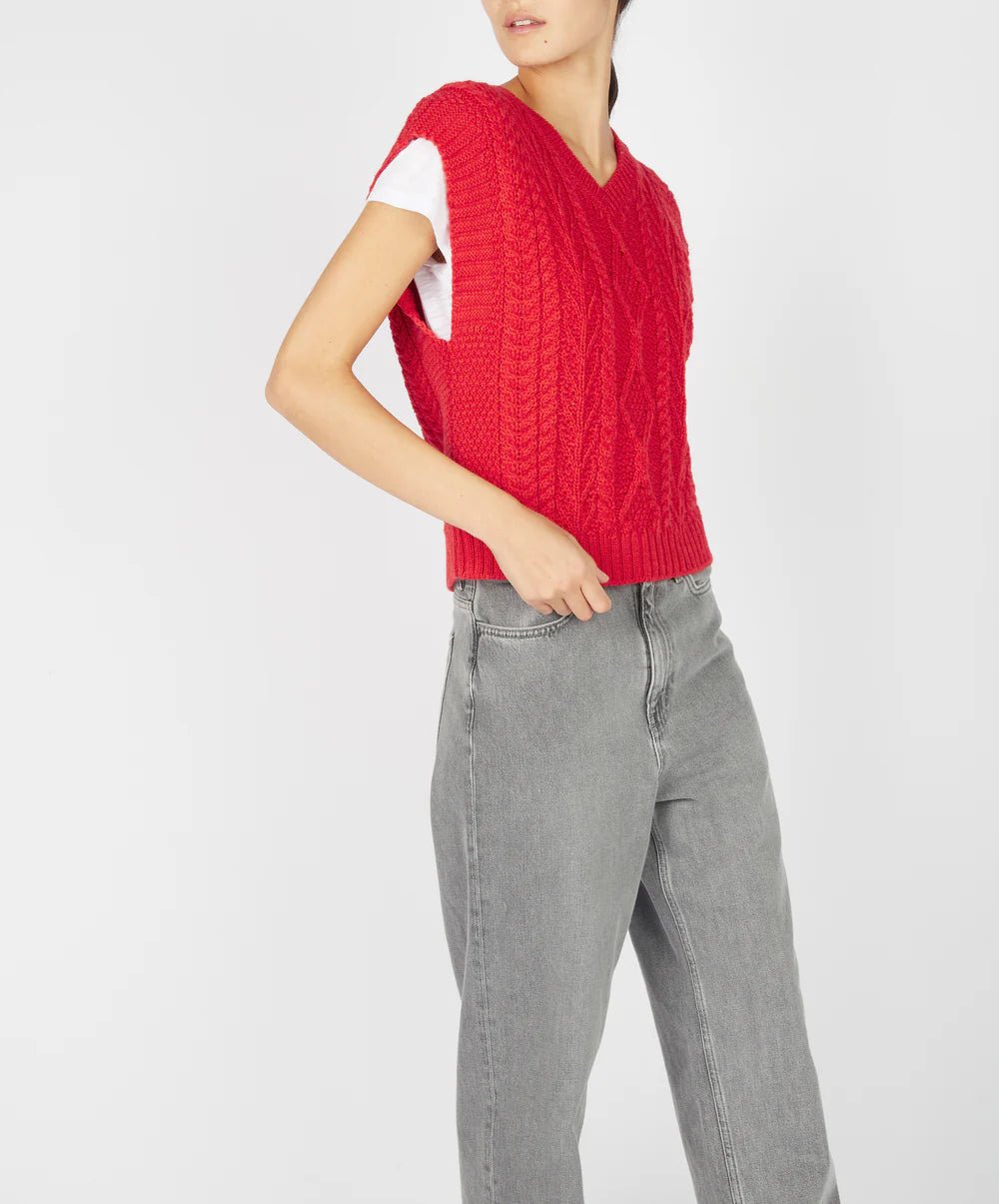 Wollen Kabel Spencer | Sweetpea - Irelands Eye Knitwear - Truien