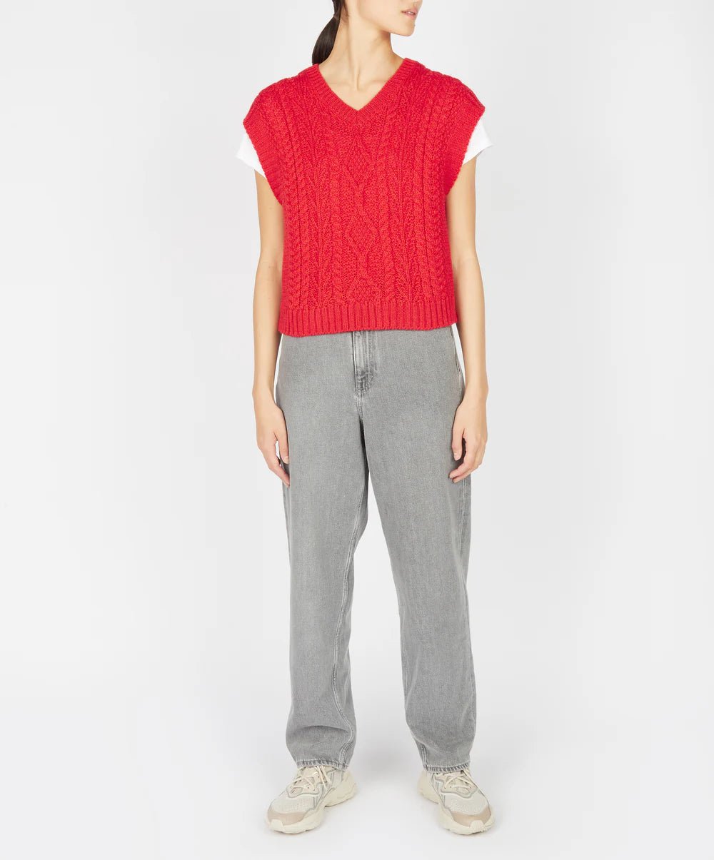 Wollen Kabel Spencer | Sweetpea - Irelands Eye Knitwear - Truien