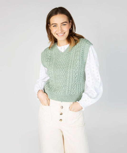 Pansy | Wollen Kabel Spencer - Irelands Eye-Truien