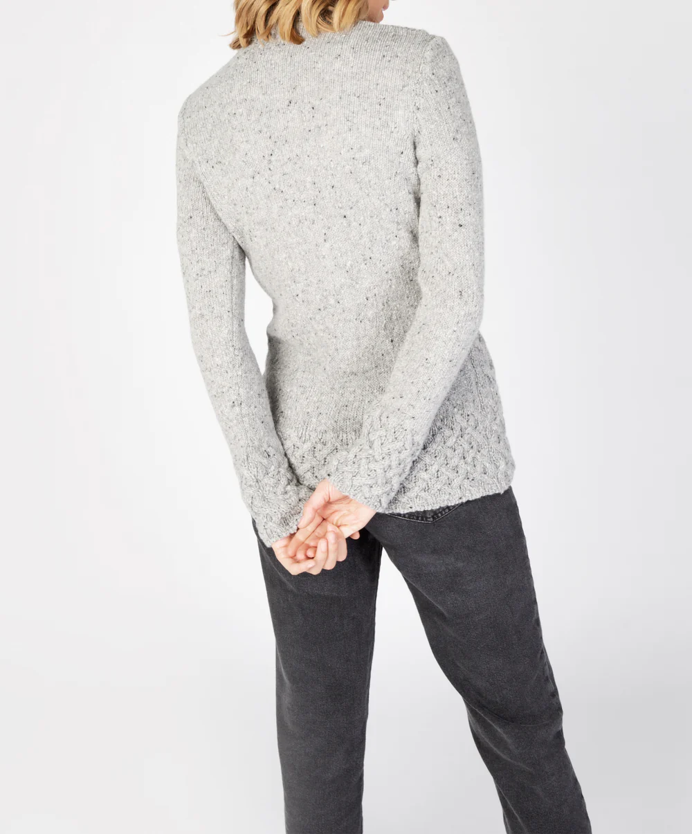 Irish Wool Cable Knit Cardigan | Marina