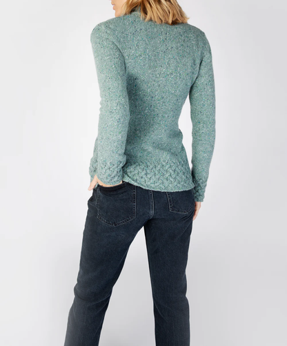 Irish Wool Cable Knit Cardigan | Marina