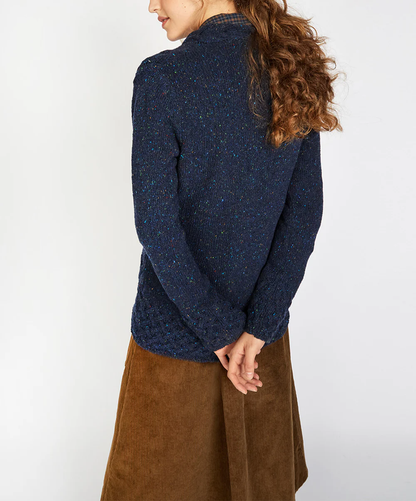 Irish Wool Cable Knit Cardigan | Marina