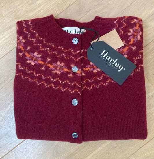 Wollen Vest | Fair Isle | Claret