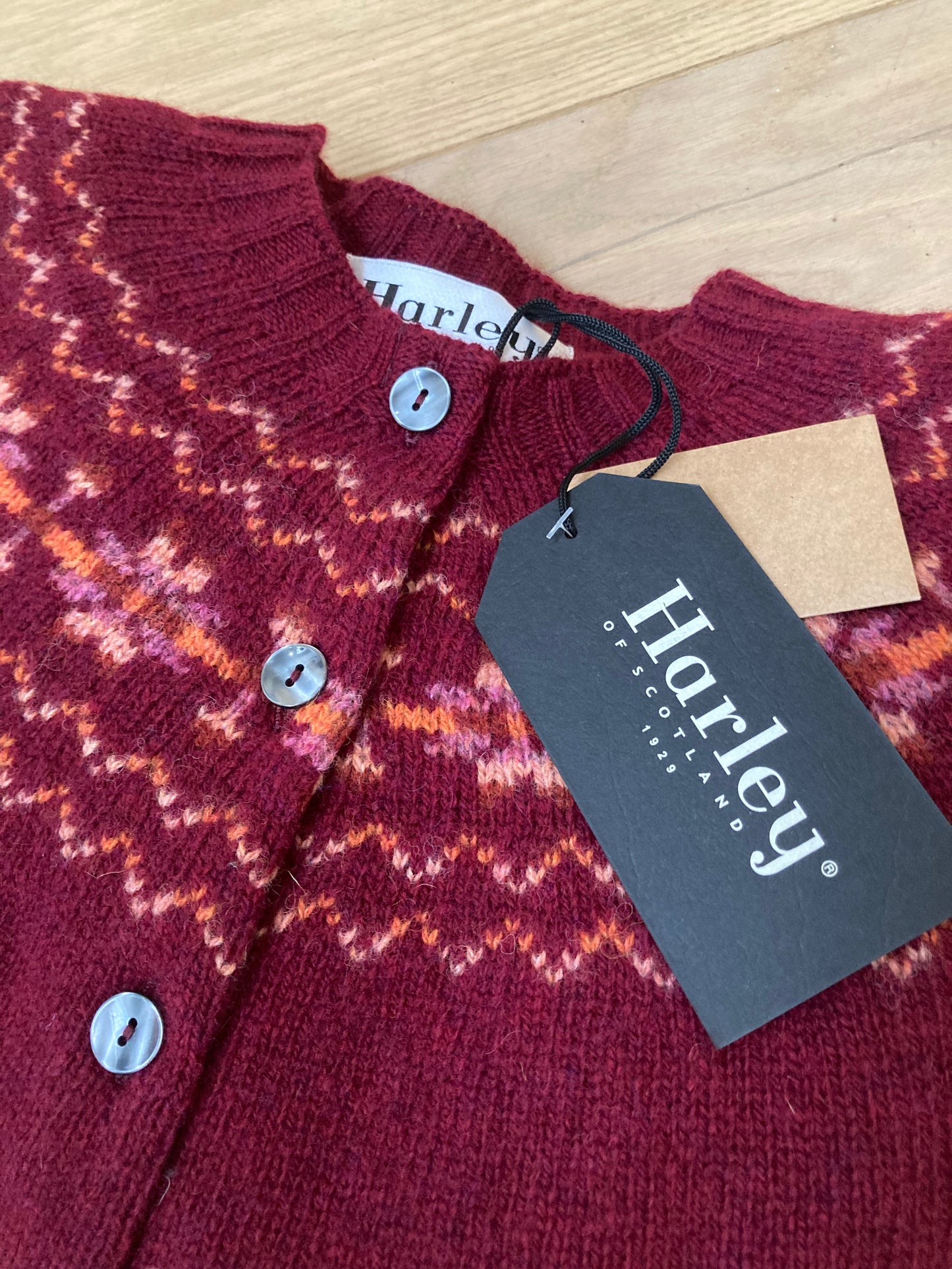 Wollen Vest | Fair Isle | Claret