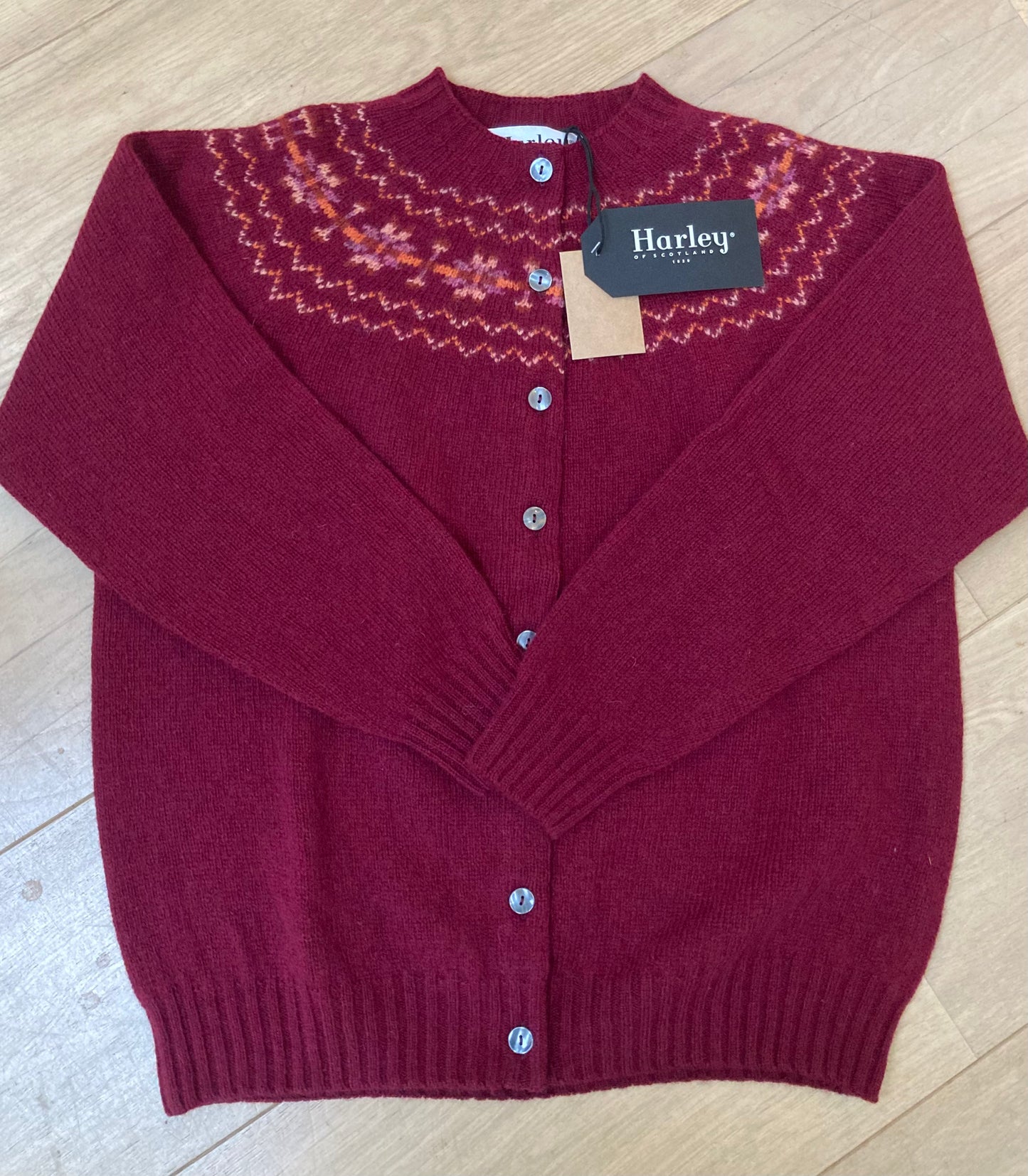 Wollen Vest | Fair Isle | Claret