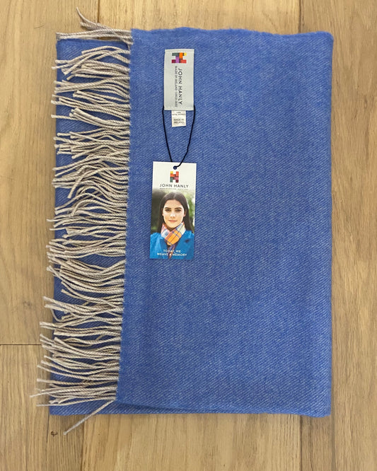Wollen Sjaal | John Hanly | Blauw