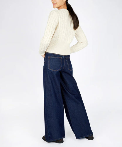 Cropped Cardigan | Elva | Natural - Irelands Eye Knitwear - Truien