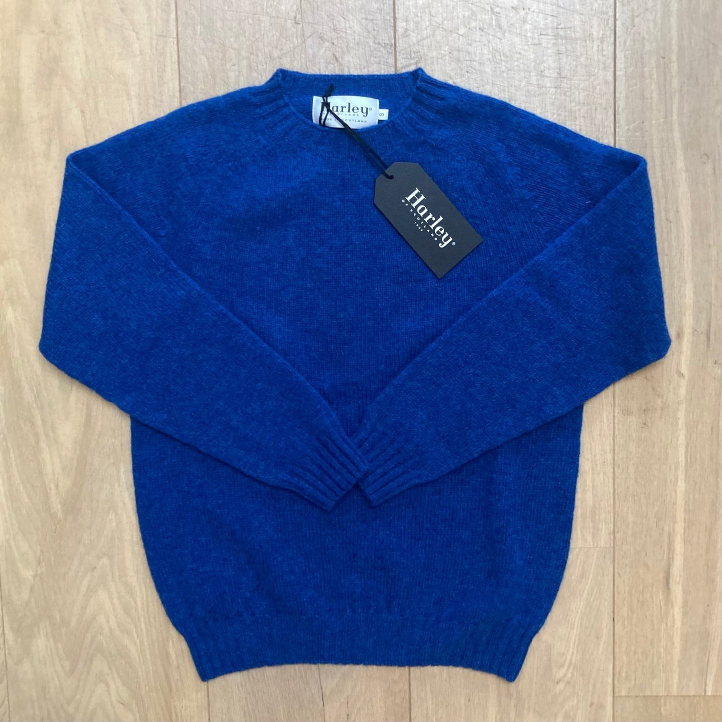 Gemêleerd Wollen Trui | Sapphire - Harley of Scotland - Truien