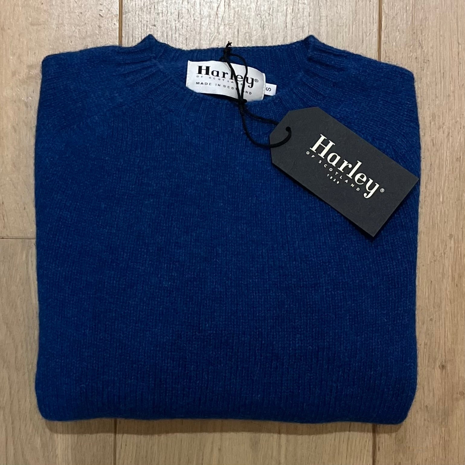 Gemêleerd Wollen Trui | Sapphire - Harley of Scotland - Truien