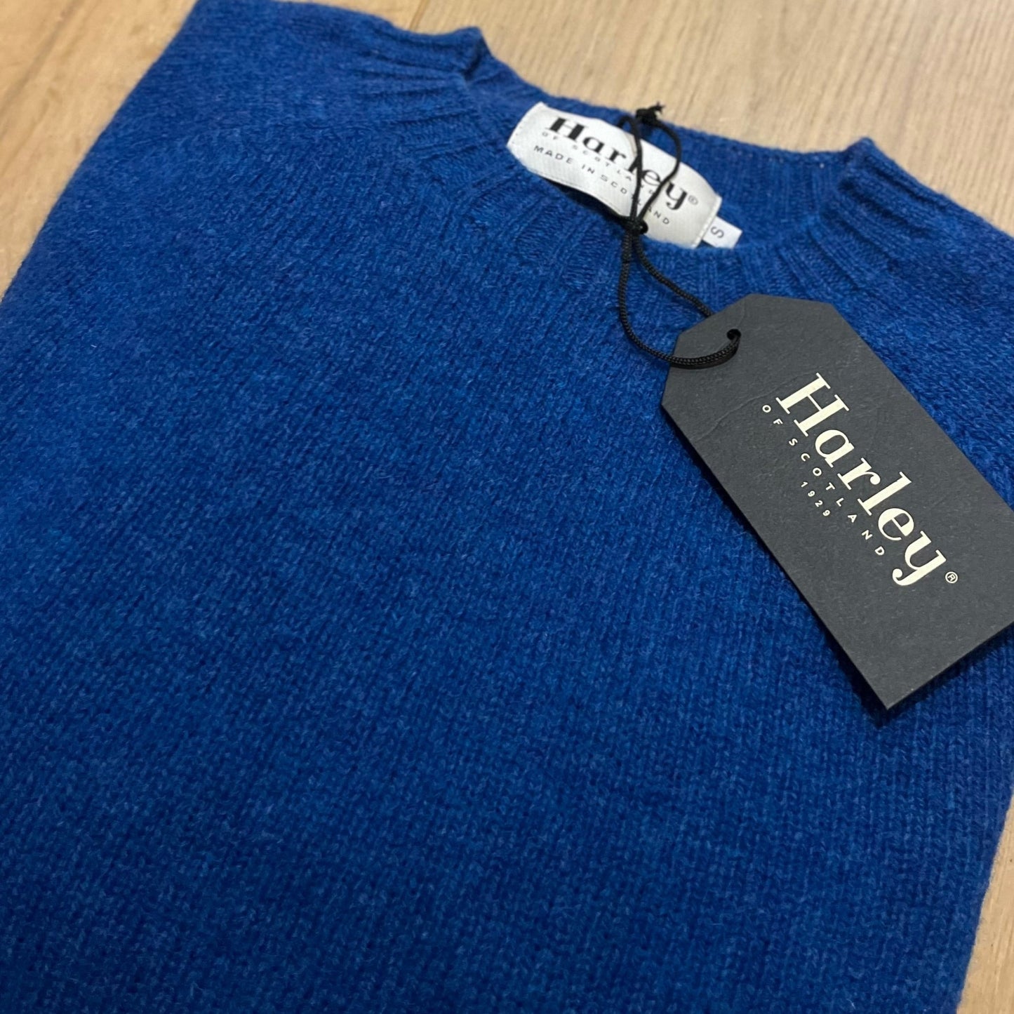 Gemêleerd Wollen Trui | Sapphire - Harley of Scotland - Truien