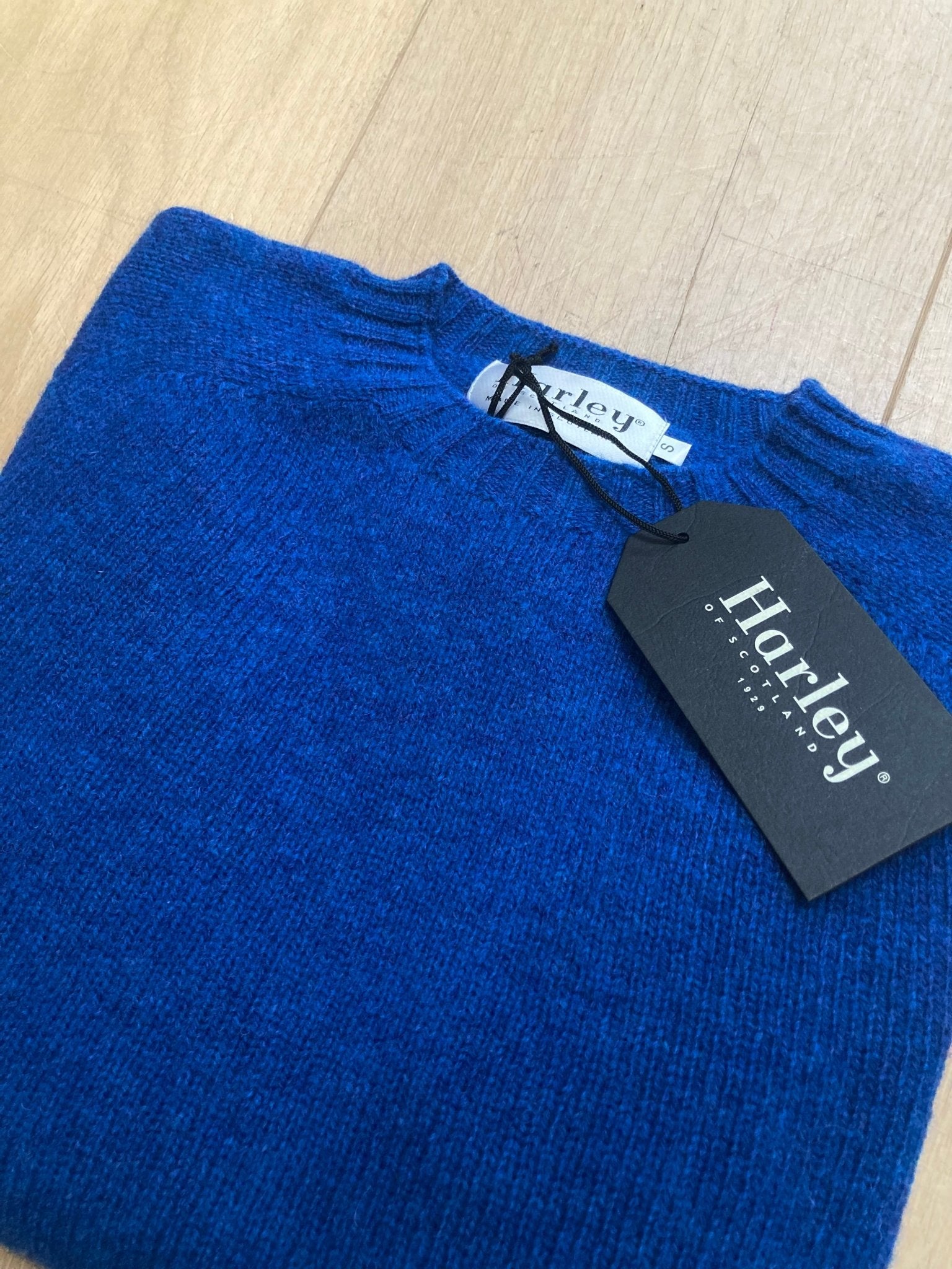 Gemêleerd Wollen Trui | Sapphire - Harley of Scotland - Truien