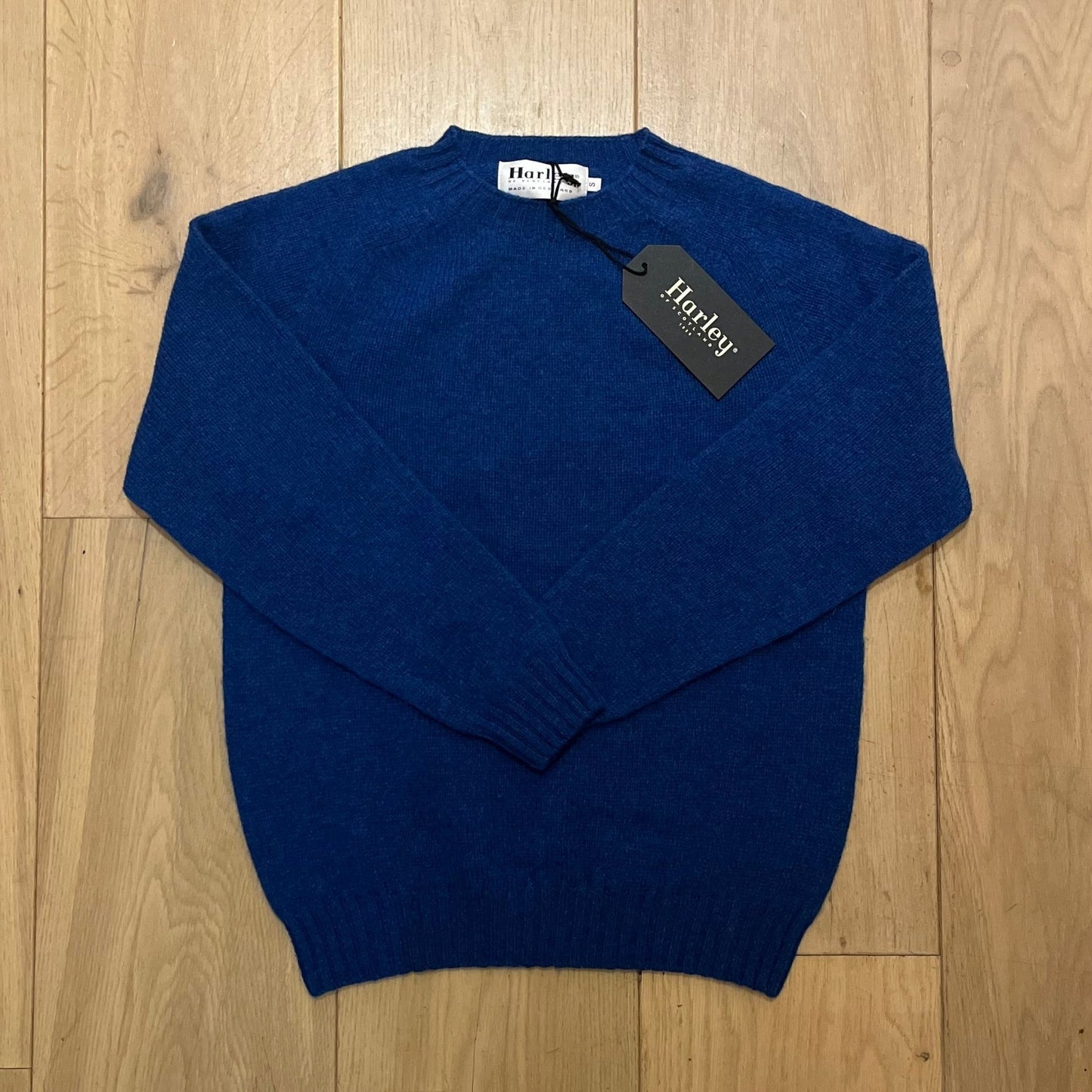 Gemêleerd Wollen Trui | Sapphire - Harley of Scotland - Truien