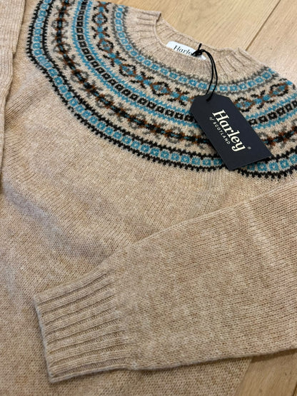 Harley of Scotland Fair Isle Trui Dames | Calico - Harley of Scotland-Vesten