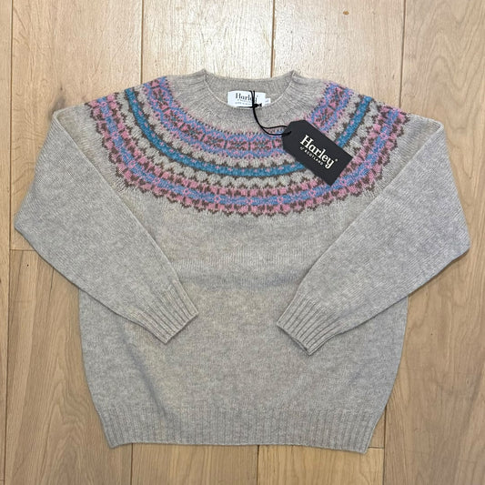 Harley of Scotland Fair Isle Trui Dames | Vellum - Harley of Scotland-Vesten