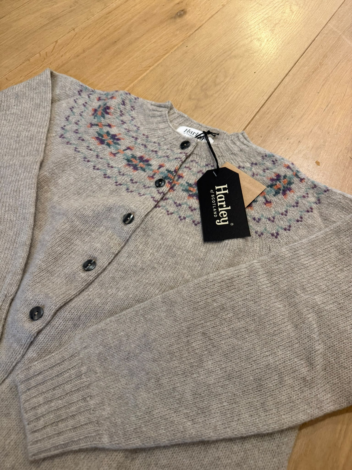 Harley of Scotland Fair Isle Vest Dames | Vellum - Harley of Scotland-Vesten