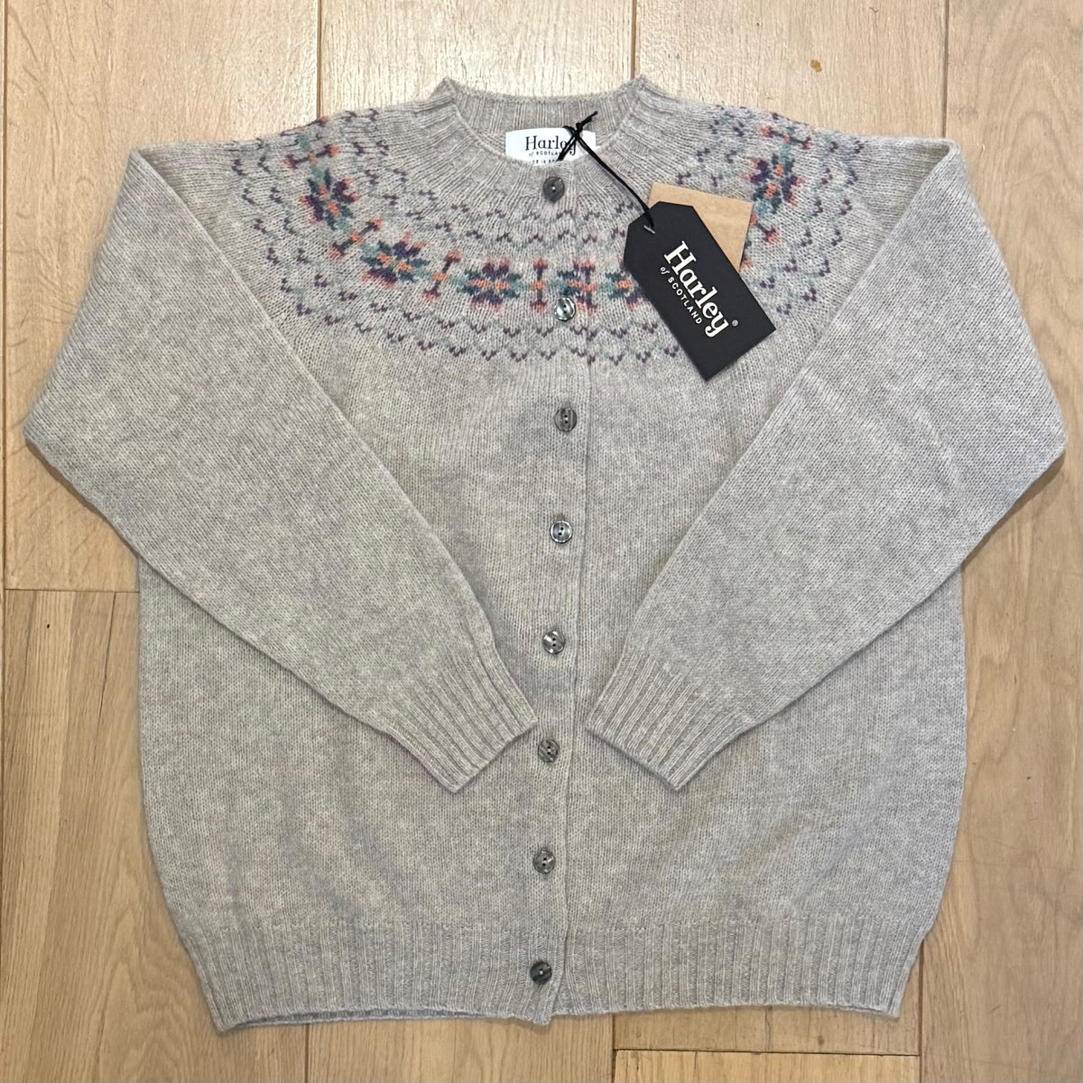 Harley of Scotland Fair Isle Vest Dames | Vellum - Harley of Scotland-Vesten