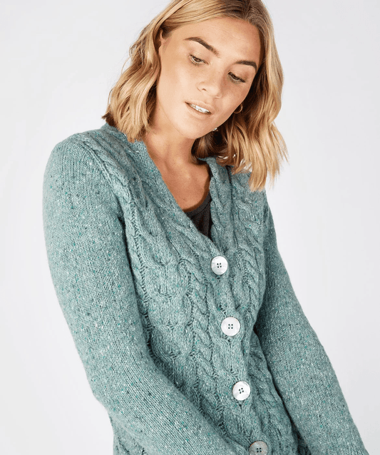 Ierse Wollen Kabel Vest | Horseshoe Cable - Irelands Eye Knitwear - Vesten