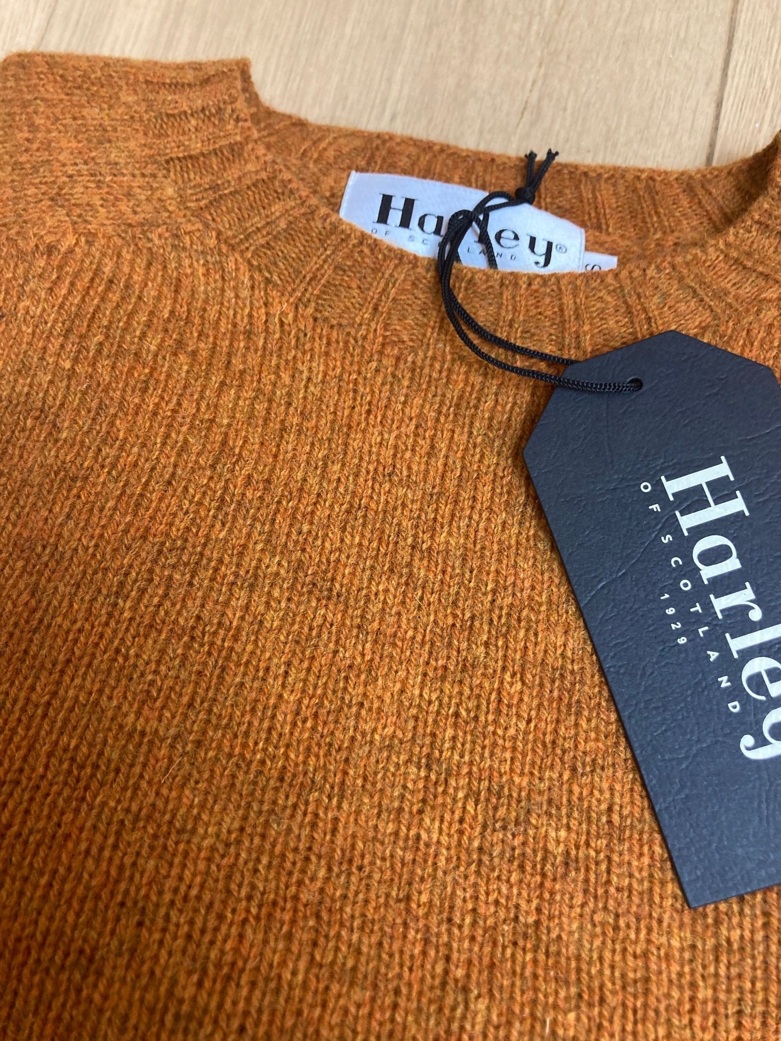 Lamswollen Trui | Vintage Orange - Harley of Scotland - Truien