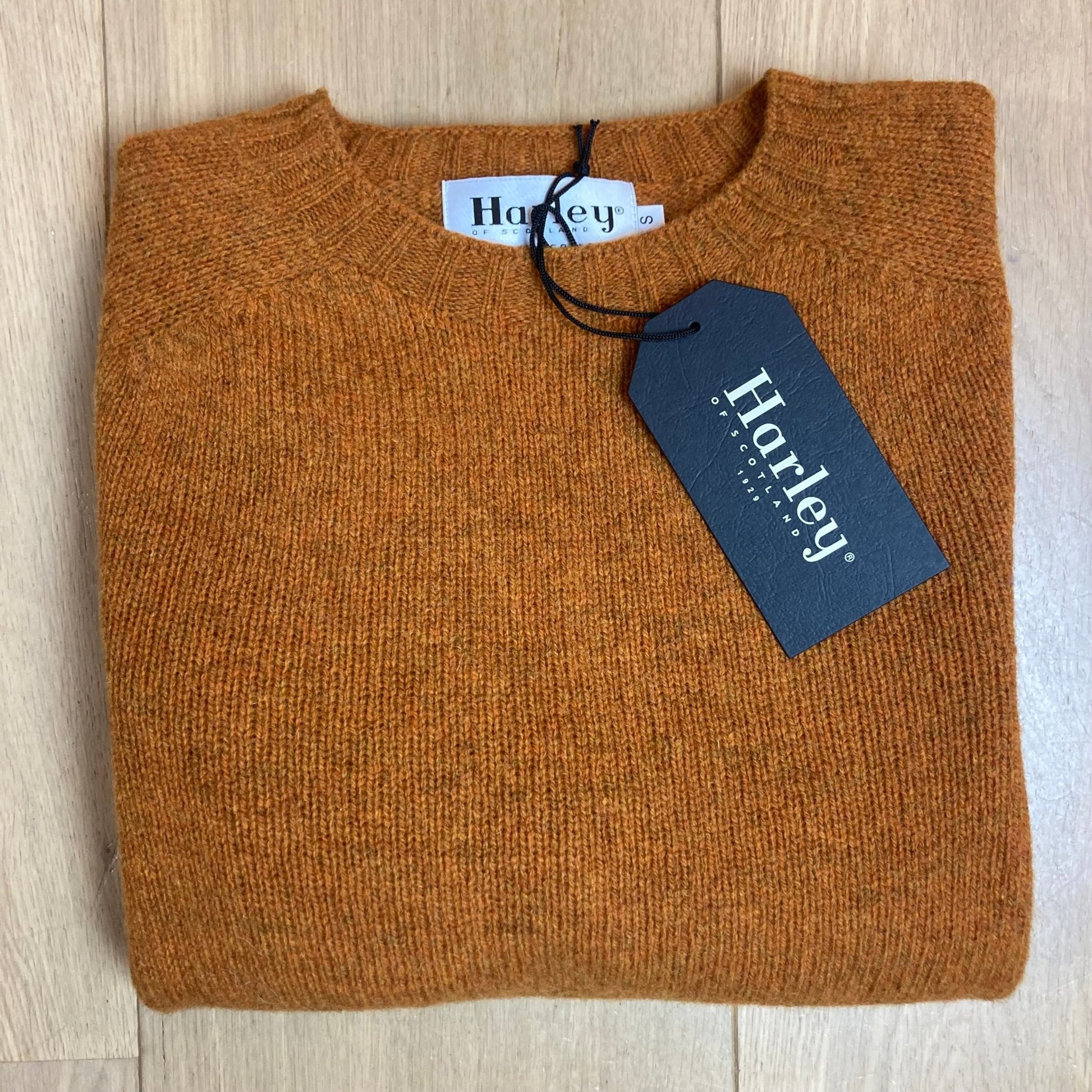 Lamswollen Trui | Vintage Orange - Harley of Scotland - Truien