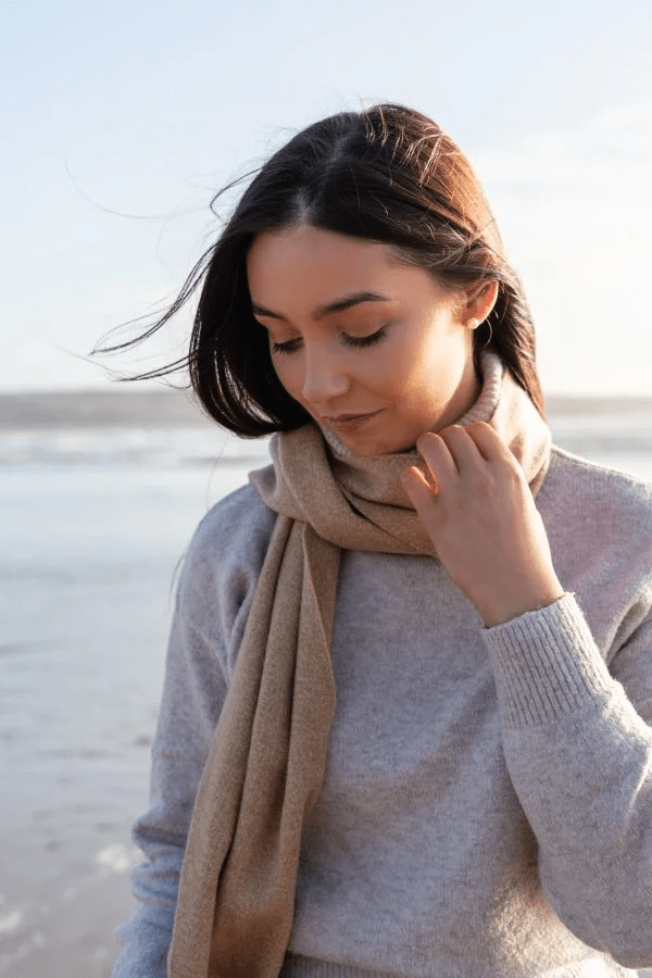 Merino Sjaal | Camel No. 113 - john hanly - Accessoires