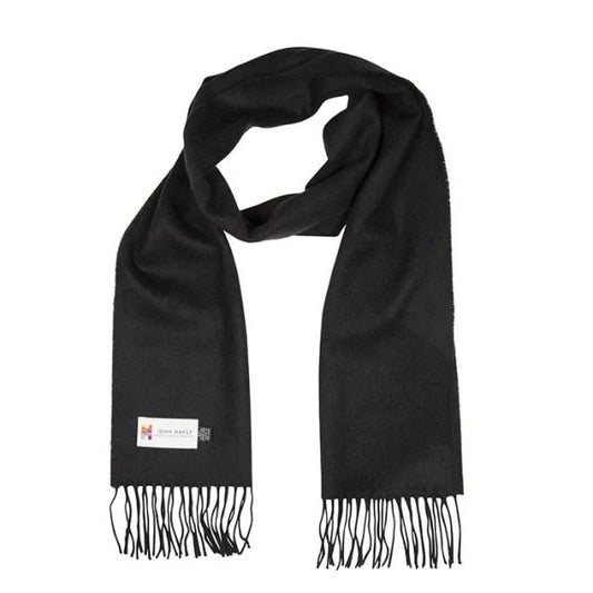 Merino Sjaal | Zwart - john hanly - Accessoires