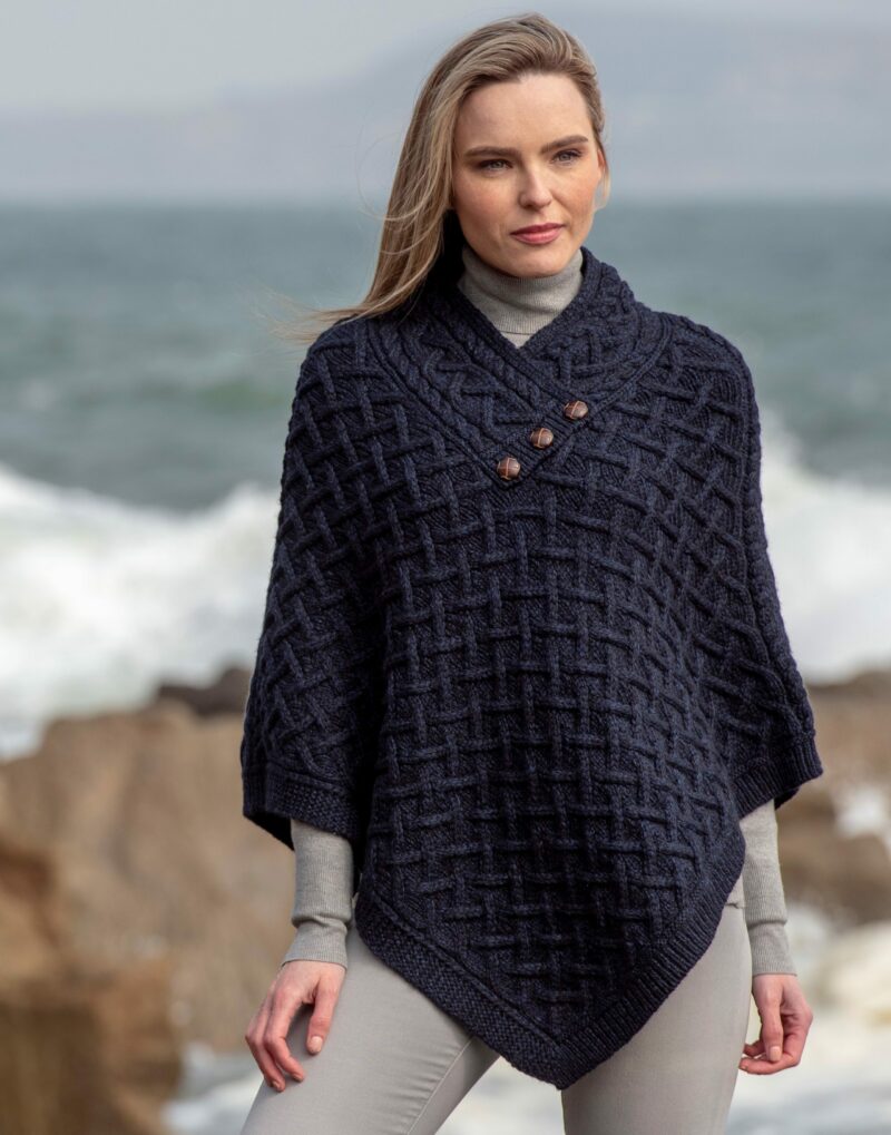 Merino Wollen Poncho | Dames - Aran Crafts - Vesten