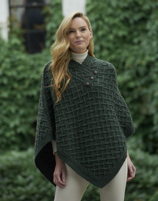 Merino Wollen Poncho | Dames - Aran Crafts - Vesten