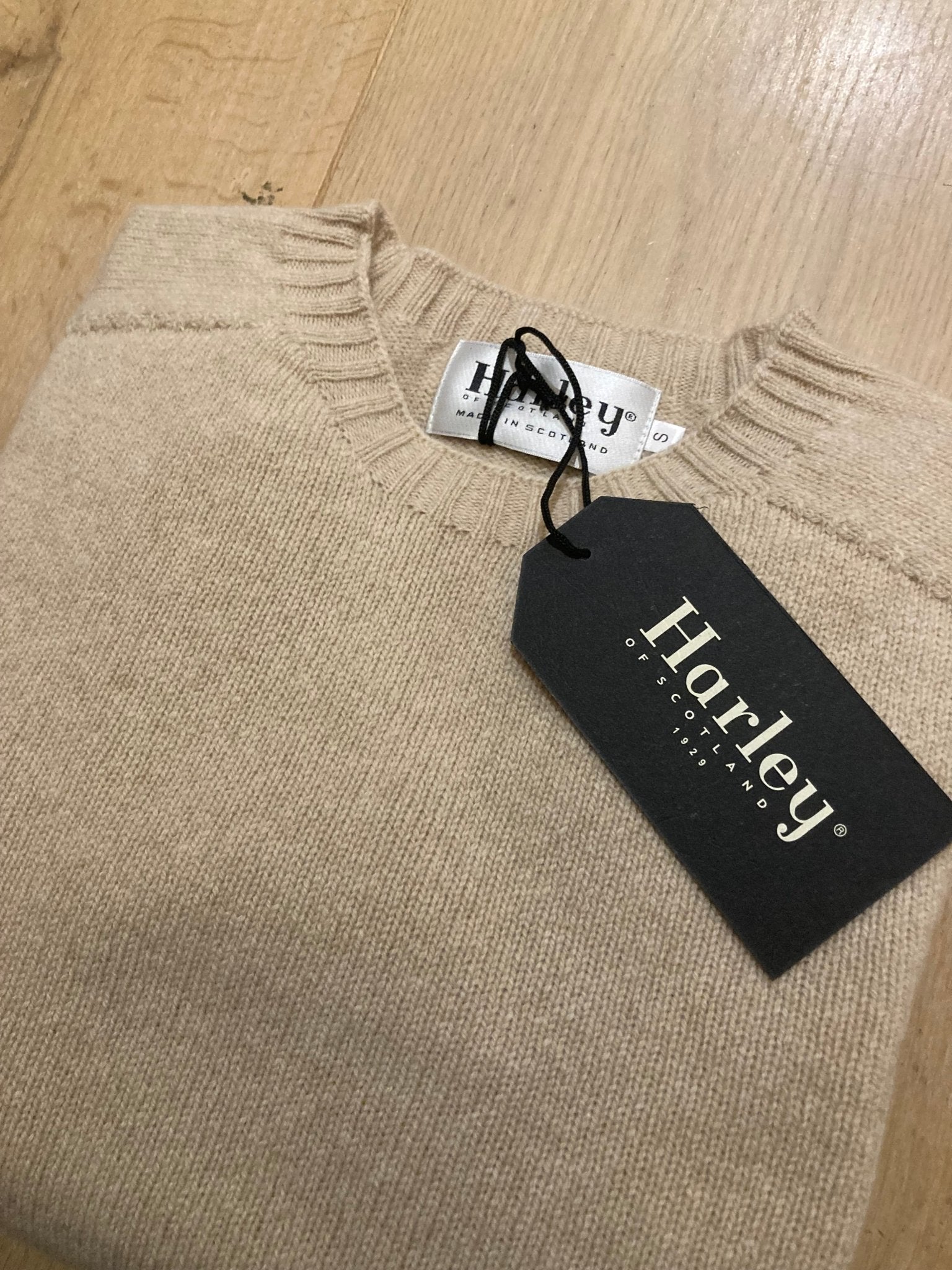 Trui | Oatmeal | Extra Zachte Lamswol - Harley of Scotland - Truien