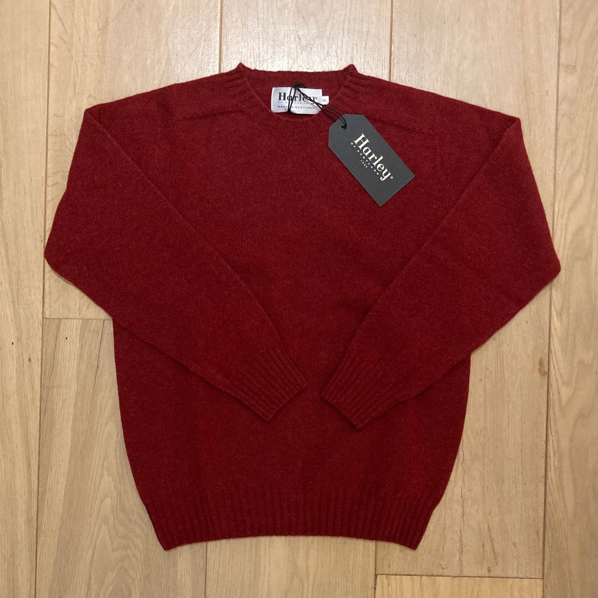 Trui | Russet Red | Extra Zachte Lamswol - Harley of Scotland - Truien