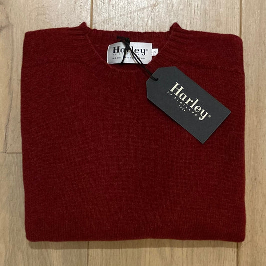 Trui | Russet Red | Extra Zachte Lamswol - Harley of Scotland - Truien