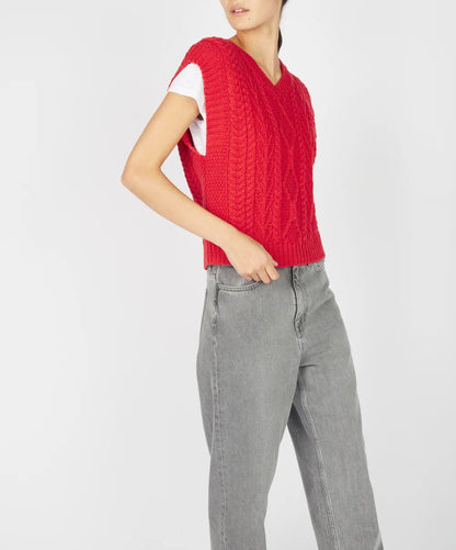 Wollen Kabel Spencer | Sweetpea - Irelands Eye Knitwear - Truien