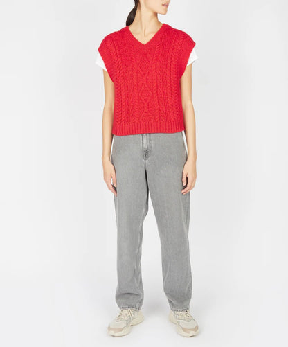 Wollen Kabel Spencer | Sweetpea - Irelands Eye Knitwear - Truien