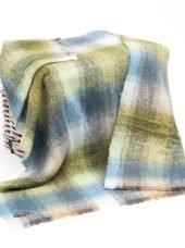Wollen Mohair Plaid | Groen Blauw Geblokt - John Hanly-Plaid