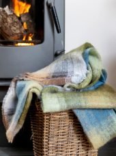 Wollen Mohair Plaid | Groen Blauw Geblokt - John Hanly-Plaid