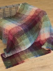 Wollen Mohair Plaid | Groen Rood Geblokt - John Hanly-Plaid
