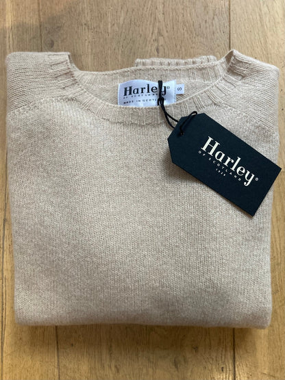 Wollen Trui | Extra Zachte Lamswol (Beige) - Harley of Scotland - Truien