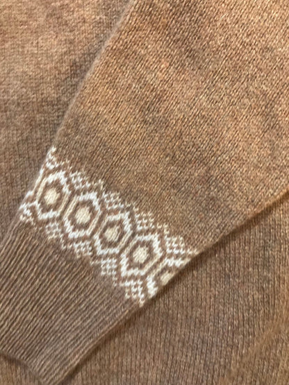 Wollen Trui | Extra Zachte Lamswol (Brown Patt) - Harley of Scotland - Truien