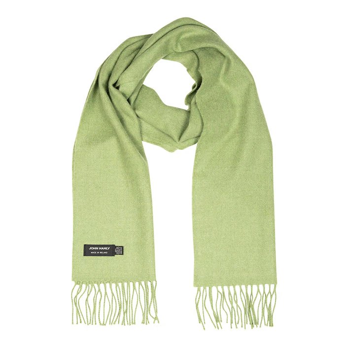 Merino Sjaal | Appeltjes Groen - john hanly-Accessoires