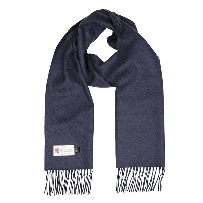 Merino Sjaal | Donker Blauw - john hanly-Accessoires