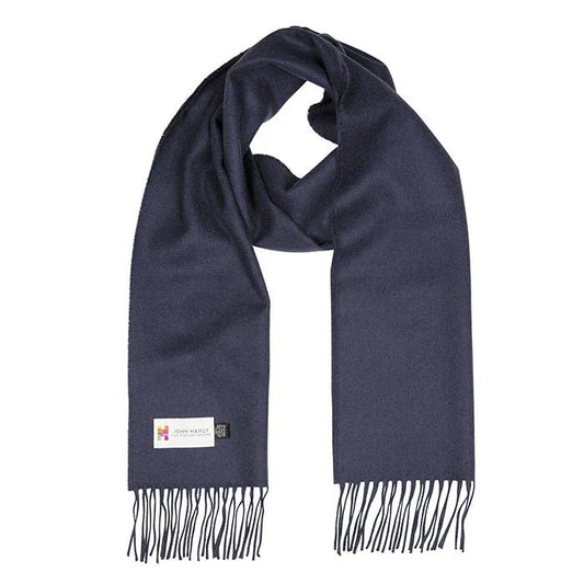 Merino Sjaal | Donker Blauw - john hanly-Accessoires