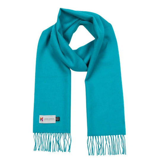 Merino Sjaal | Turquoise - john hanly-Accessoires